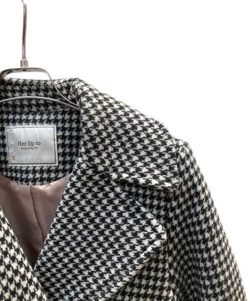 HER LIP TO（ハーリップトゥ）Her lip to (ハーリップトゥ) Proust Wool-Blend Melton Coat ブラック サイズ:Mの古着・服飾アイテム