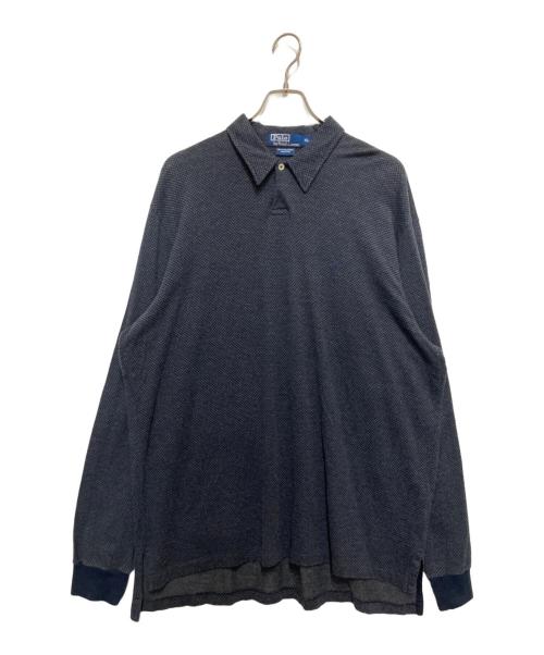 POLO RALPH LAUREN（ポロ・ラルフローレン）POLO RALPH LAUREN (ポロ・ラルフローレン) 総柄ポロシャツ ネイビー サイズ:XLの古着・服飾アイテム