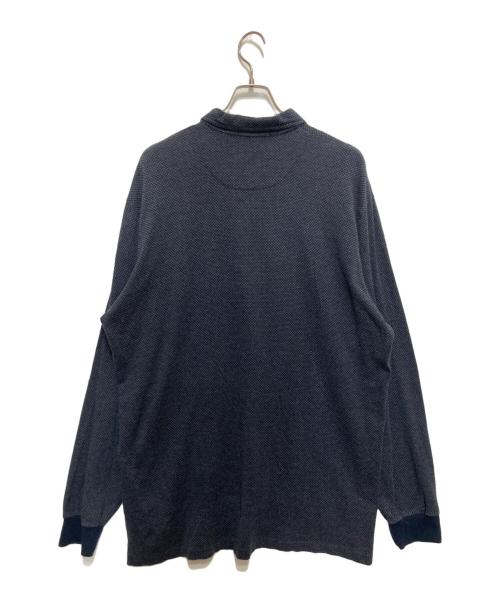 POLO RALPH LAUREN（ポロ・ラルフローレン）POLO RALPH LAUREN (ポロ・ラルフローレン) 総柄ポロシャツ ネイビー サイズ:XLの古着・服飾アイテム