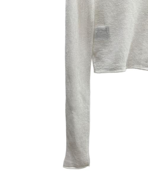 CLANE（クラネ）CLANE (クラネ) SHEER ROLLED EDGE KNIT CARDIGAN アイボリー サイズ:Ｍ 未使用品の古着・服飾アイテム