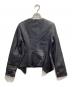 COLUMN (コラム) レザーノーカラージャケット ネイビー サイズ:36：9000円