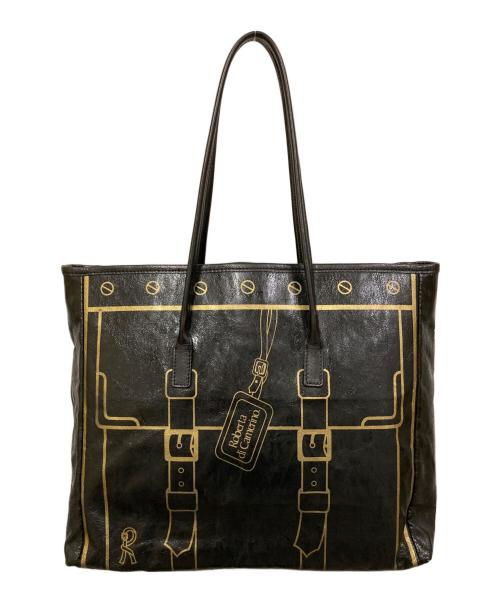 Roberta di camerino（ロベルタ ディ カメリーノ）Roberta di camerino (ロベルタ ディ カメリーノ) トロンプルイユトートバッグ ブラックの古着・服飾アイテム
