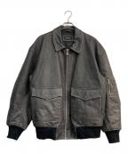 MEOTINEミオティネ）の古着「CLYDE LEATHER BOMBER」｜ブラック