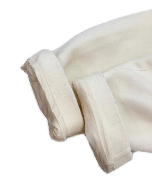 CADUNE（カデュネ）CADUNE (カデュネ) ノーカラーポケットコート アイボリー サイズ:38の古着・服飾アイテム