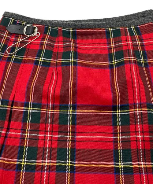 O'NEIL OF DUBLIN（オニールオブダブリン）O'NEIL OF DUBLIN (オニールオブダブリン) RAY BEAMS (レイ ビームス) 別注チェックラップスカート　ロングスカート　巻きスカート レッド サイズ:38の古着・服飾アイテム