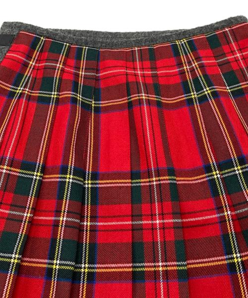 O'NEIL OF DUBLIN（オニールオブダブリン）O'NEIL OF DUBLIN (オニールオブダブリン) RAY BEAMS (レイ ビームス) 別注チェックラップスカート　ロングスカート　巻きスカート レッド サイズ:38の古着・服飾アイテム