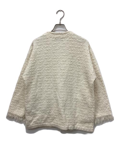 allureville（アルアバイル）allureville (アルアバイル) ブークレージャガードニットジャケット アイボリー サイズ:2の古着・服飾アイテム