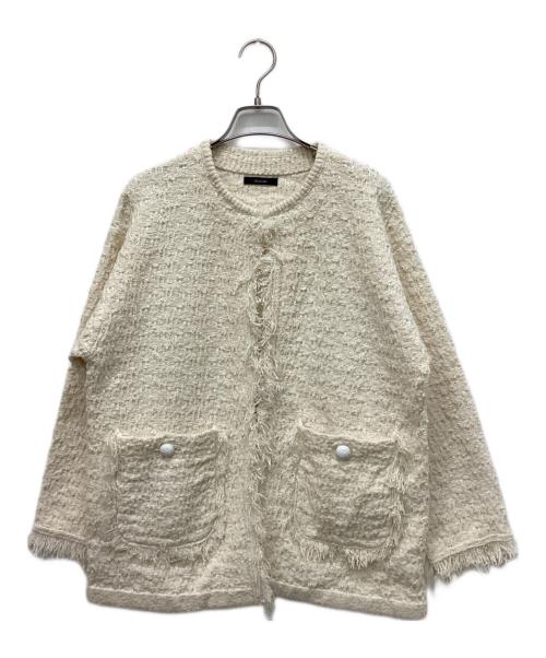 allureville（アルアバイル）allureville (アルアバイル) ブークレージャガードニットジャケット アイボリー サイズ:2の古着・服飾アイテム