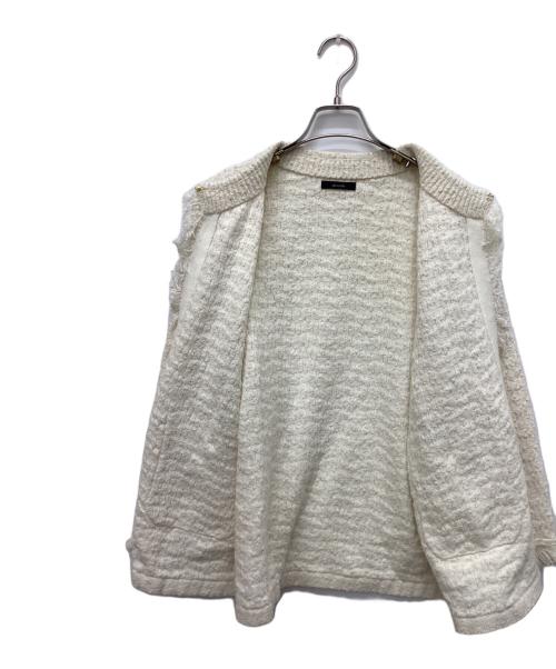 allureville（アルアバイル）allureville (アルアバイル) ブークレージャガードニットジャケット アイボリー サイズ:2の古着・服飾アイテム