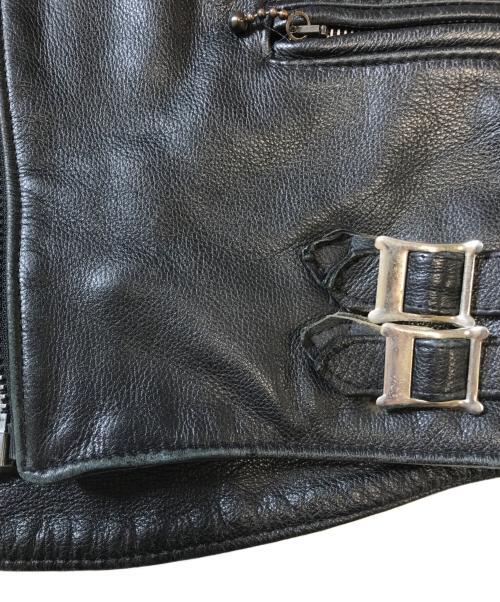 666（666）666 (666) ダブルライダースジャケット ブラック サイズ:32の古着・服飾アイテム