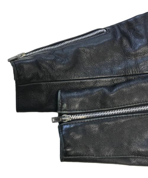 666（666）666 (666) ダブルライダースジャケット ブラック サイズ:32の古着・服飾アイテム