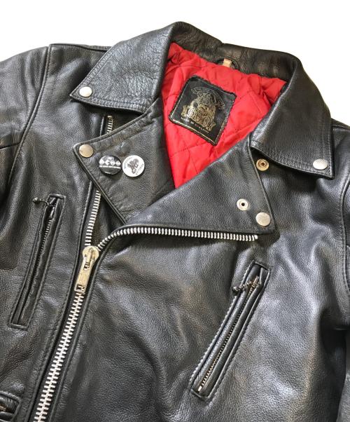 666（666）666 (666) ダブルライダースジャケット ブラック サイズ:32の古着・服飾アイテム