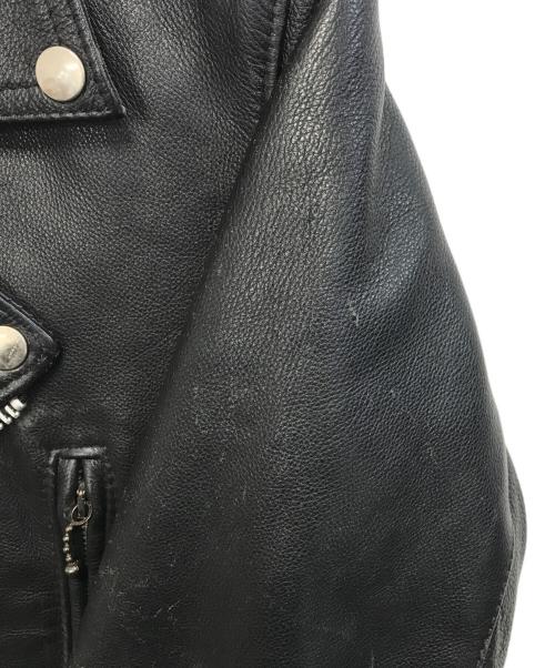 666（666）666 (666) ダブルライダースジャケット ブラック サイズ:32の古着・服飾アイテム