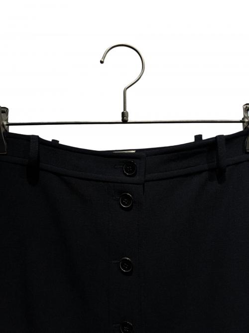 HERMES（エルメス）HERMES (エルメス) フロントボタンスカート ネイビー サイズ:38の古着・服飾アイテム