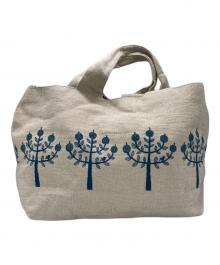 mina perhonen（ミナ ペルホネン）の古着「パニーニバッグ」｜ベージュ×ブルー