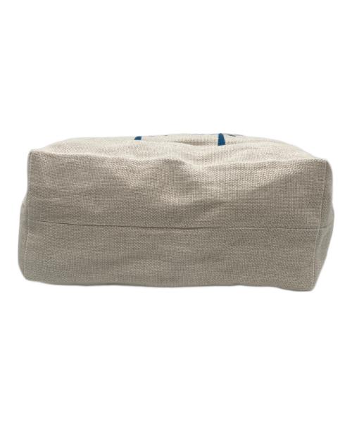 mina perhonen（ミナ ペルホネン）mina perhonen (ミナ ペルホネン) パニーニバッグ ベージュ×ブルーの古着・服飾アイテム