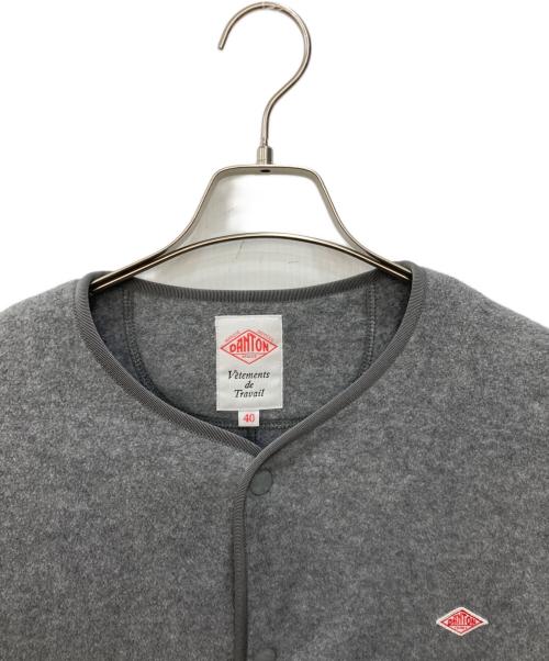 DANTON（ダントン）DANTON (ダントン) ノーカラー フリース ジャケット グレー サイズ:40の古着・服飾アイテム