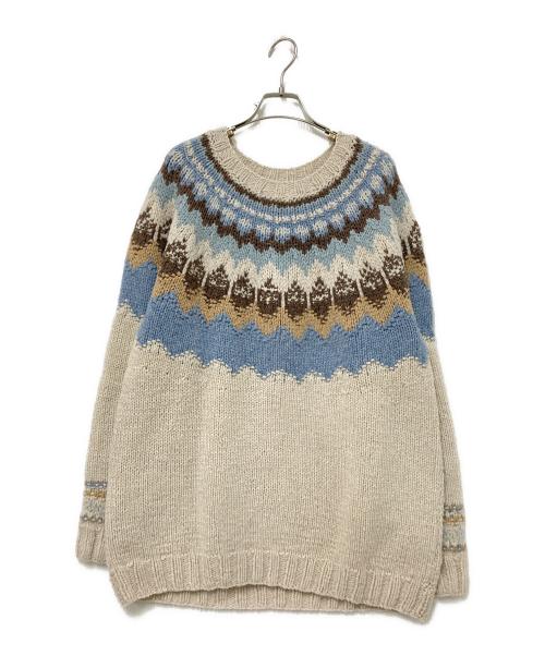 ERIBE（エリベ）ERIBE (エリベ) ノルディックニット ベージュ サイズ:Lの古着・服飾アイテム