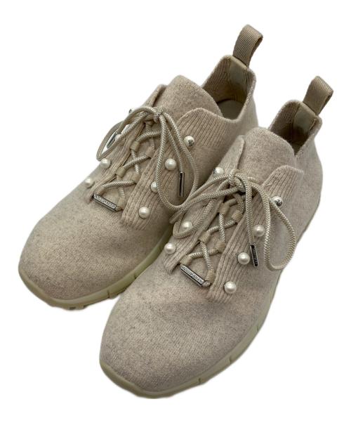 JIMMY CHOO（ジミーチュウ）JIMMY CHOO (ジミーチュウ) スニーカー ベージュ サイズ:36の古着・服飾アイテム