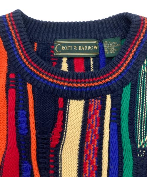 CROFT&BARROW（クロフトアンドバロー）CROFT&BARROW (クロフトアンドバロー) 3Dニット マルチカラー サイズ:SIZE Lの古着・服飾アイテム