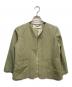 J&M DAVIDSON（ジェイ＆エム デヴィッドソン）の古着「CROPPED COLLARLESS TAILORED JK」｜ライトグリーン
