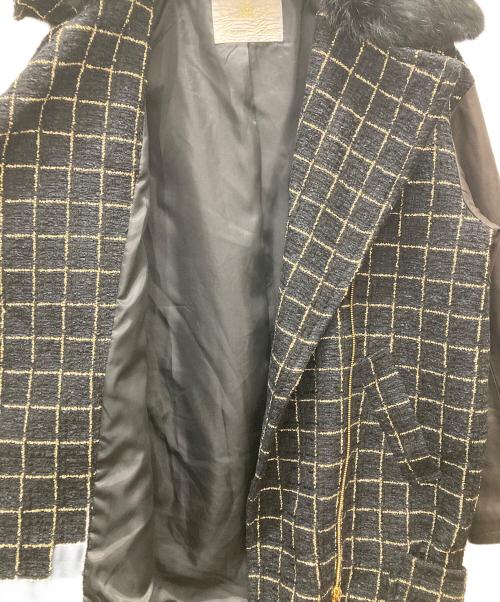 GRACE CLASS（グレースクラス）GRACE CLASS (グレースクラス) ラメツイードライダースジャケット ブラック サイズ:Sの古着・服飾アイテム