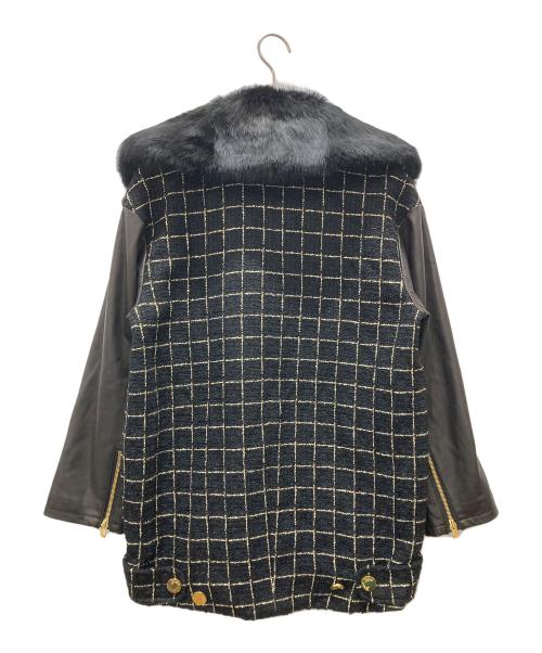 GRACE CLASS（グレースクラス）GRACE CLASS (グレースクラス) ラメツイードライダースジャケット ブラック サイズ:Sの古着・服飾アイテム