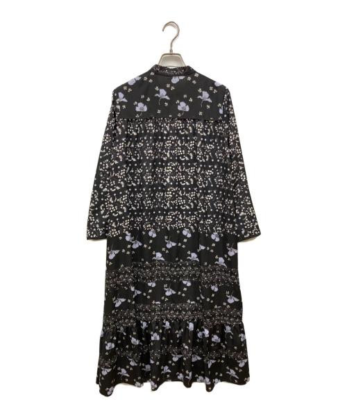 Diagram（ダイアグラム）Diagram (ダイアグラム) パッチワークパターンワンピース ブラック サイズ:36の古着・服飾アイテム