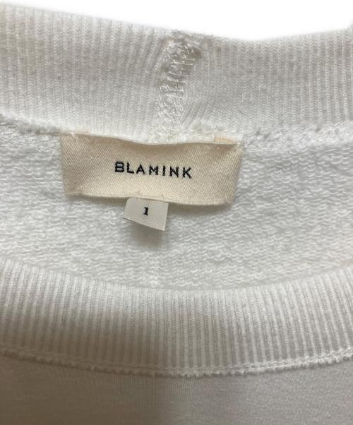 BLAMINK（ブラミンク）BLAMINK (ブラミンク) 吊り裏毛 ロゴショートスリーブ トップス ホワイト サイズ:SIZE 1の古着・服飾アイテム