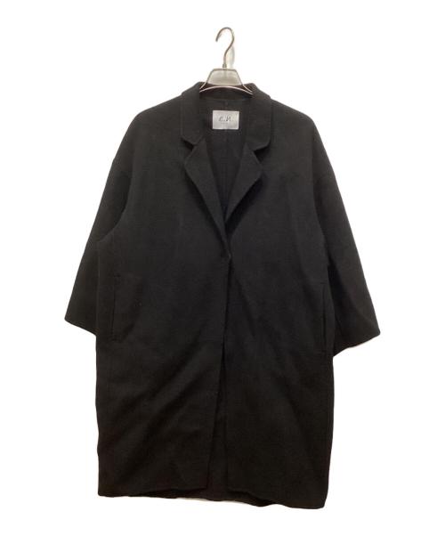 evernavy（エバーネイビー）evernavy (エバーネイビー) リバーロングコクーンコート ブラック サイズ:Mの古着・服飾アイテム
