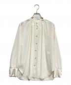 BEIGEベイジ）の古着「STOW / バンドカラーブラウス」｜アイボリー