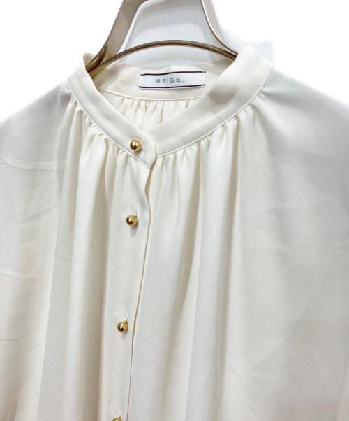 BEIGE（ベイジ）BEIGE (ベイジ) STOW / バンドカラーブラウス アイボリー サイズ:4の古着・服飾アイテム