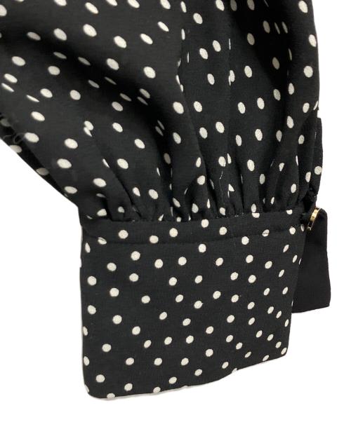 ANAYI（アナイ）ANAYI (アナイ) ドット柄ボウタイワンピース ブラック サイズ:38の古着・服飾アイテム