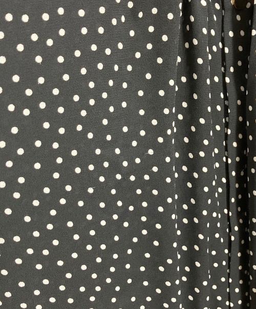 ANAYI（アナイ）ANAYI (アナイ) ドット柄ボウタイワンピース ブラック サイズ:38の古着・服飾アイテム