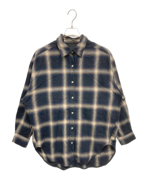 Spick and Span（スピック＆スパン）Spick and Span (スピックアンドスパン) オンブレーチェックルーズシャツ ブラック サイズ:FREEの古着・服飾アイテム