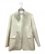 Adam et Ropeアダム エ ロペ）の古着「シェイプフォルムシングルジャケット」｜アイボリー