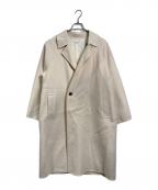 Enchainementアンシェヌマン）の古着「Double Faced Wool Long Coat  ダブル フェイス　ウール ロング コート　ロングコート　ウールコート　アウター」｜アイボリー
