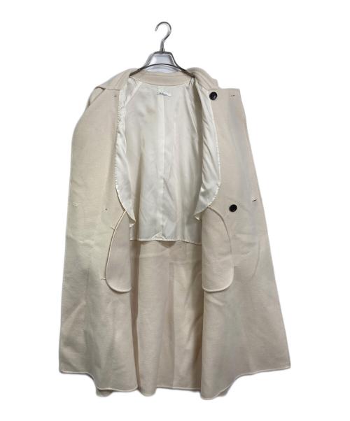 Enchainement（アンシェヌマン）Enchainement (アンシェヌマン) Double Faced Wool Long Coat  ダブル フェイス　ウール ロング コート　ロングコート　ウールコート　アウター アイボリー サイズ:FREEの古着・服飾アイテム