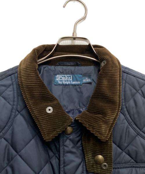 POLO RALPH LAUREN（ポロ・ラルフローレン）POLO RALPH LAUREN (ポロ・ラルフローレン) キルティングハンティングジャケット ネイビー サイズ:XLの古着・服飾アイテム