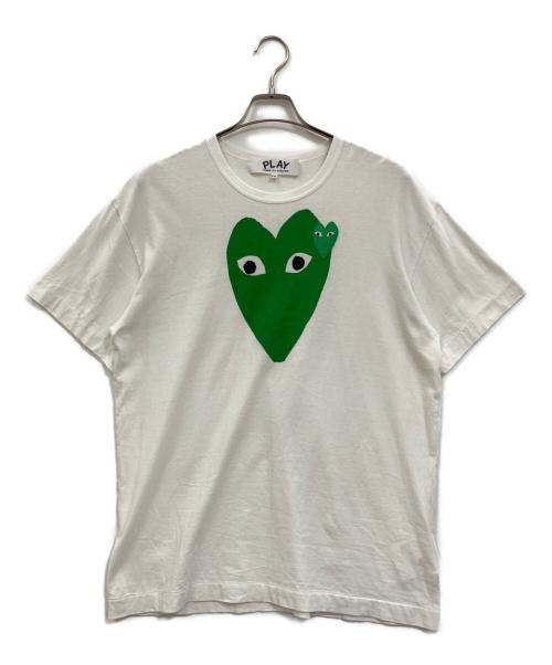 PLAY COMME des GARCONS（プレイコムデギャルソン）PLAY COMME des GARCONS (プレイコムデギャルソン) ダブルハート カットソー ホワイト サイズ:XXLの古着・服飾アイテム