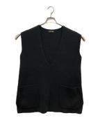DRAWERドゥロワー）の古着「ニットジレ」｜ブラック