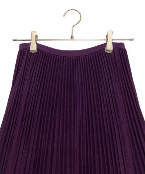 DRAWER（ドゥロワー）DRAWER (ドゥロワー) 18Gウールフリンジプリーツスカート パープル サイズ:FREEの古着・服飾アイテム
