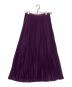 DRAWER（ドゥロワー）の古着「18Gウールフリンジプリーツスカート」｜パープル