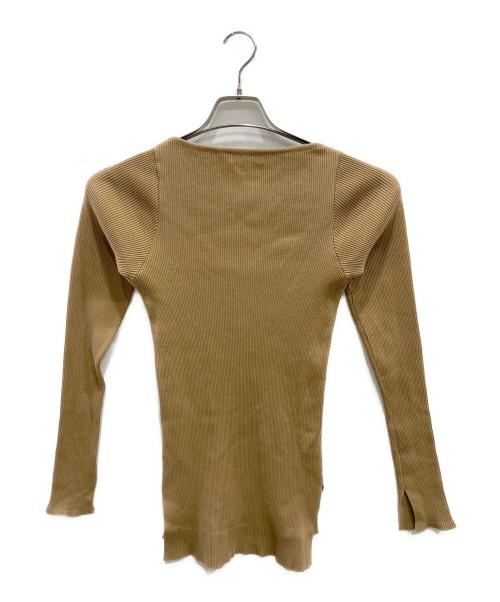 AURALEE（オーラリー）AURALEE (オーラリー) Ron Herman (ロンハーマン) ボートネックリブニット ブラウン サイズ:1の古着・服飾アイテム