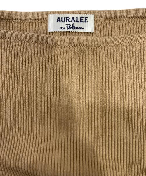 AURALEE（オーラリー）AURALEE (オーラリー) Ron Herman (ロンハーマン) ボートネックリブニット ブラウン サイズ:1の古着・服飾アイテム