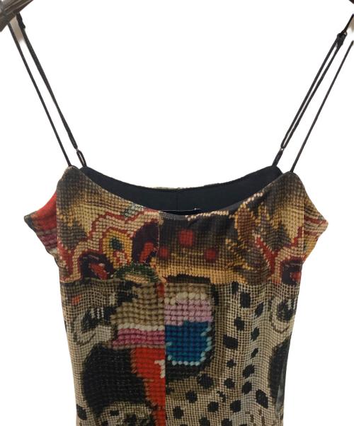 Desigual（デシグアル）Desigual (デシグアル) タペストリー ミディワンピース　 M. Christian Lacroix ブラック サイズ:XS 未使用品の古着・服飾アイテム