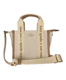 Kate Spade（ケイトスペード）の古着「キップ キャンバス ミニ トート」｜ベージュ