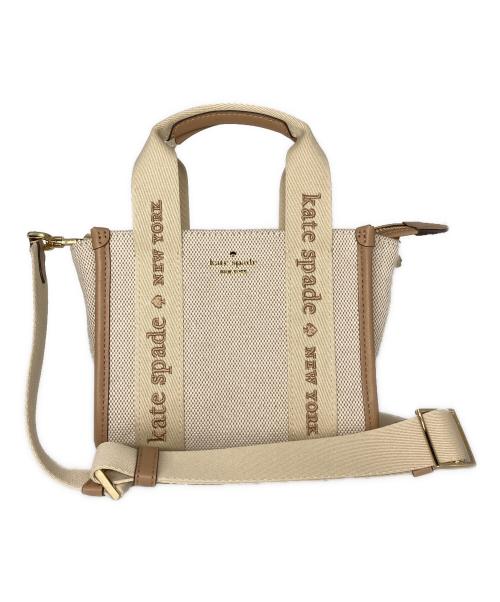 Kate Spade（ケイトスペード）Kate Spade (ケイトスペード) キップ キャンバス ミニ トート ベージュ サイズ:サイズ詳細参照の古着・服飾アイテム