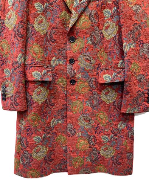 DOLCE & GABBANA（ドルチェ＆ガッバーナ）DOLCE & GABBANA (ドルチェ＆ガッバーナ) ジャガードチェスターコート レッド サイズ:48の古着・服飾アイテム