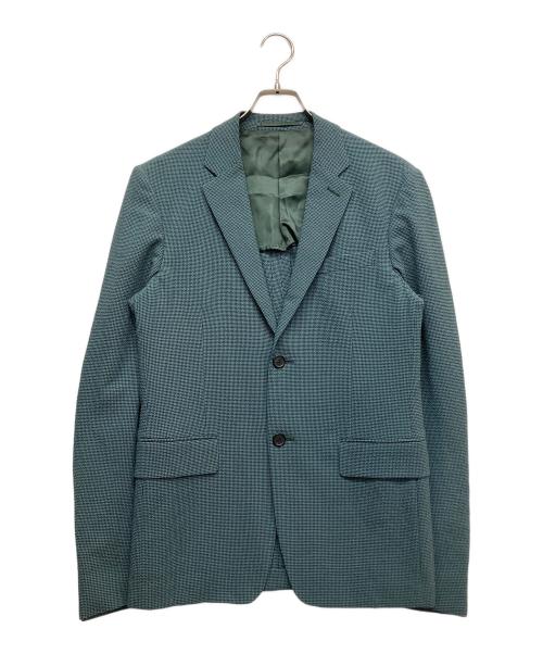 PRADA（プラダ）PRADA (プラダ) シアサッカー2Bジャケット ブルー サイズ:46の古着・服飾アイテム